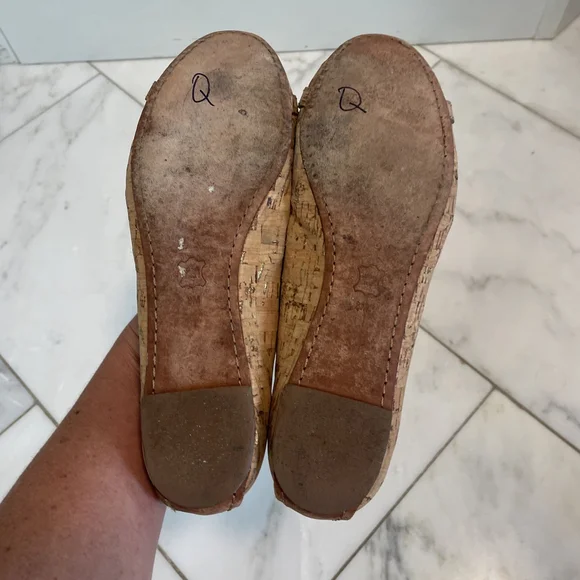 Tory Burch Reva Women's Cork And Leather Ballet Flat Women’s Size 8M - Picture 4 of 8